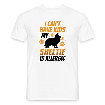 Sheltie No Children Chien de berger Shetland - T-shirt homme - blanc - Devant - AI Model Male 178 dark (178cm)