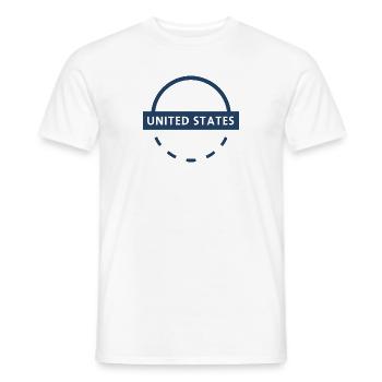 United States Arc Emblem - Men's T-Shirt - white - Front - AI Model Male 178 dark (178cm)