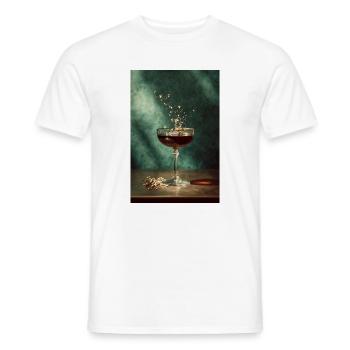 Smaragd Splash Cocktail Vintage Kunst - Männer T-Shirt - Weiß - Vorne - AI Model Male 178 dark (178cm)