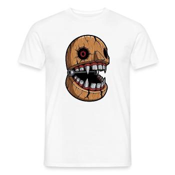 Gruselige mechanische Monster Zähne Halloween  - Männer T-Shirt - Weiß - Vorne - AI Model Male 178 dark (178cm)