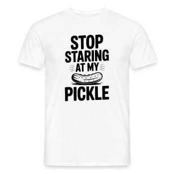 Stop Staring at My Pickle - Men's T-Shirt - white - Front - AI Model Male 178 dark (178cm)