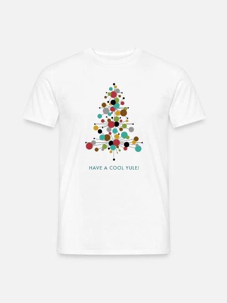 Have a Cool Yule! – Retro Weihnachtsdesign - Männer T-Shirt - Weiß