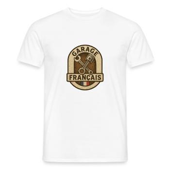 Französische Garage Vintage-Kolben - Männer T-Shirt - Weiß - Vorne - AI Model Male 178 dark (178cm)