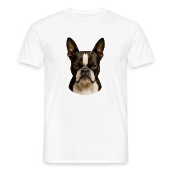 Impressive Boston Terrier View - Men's T-Shirt - white - Front - AI Model Male 178 dark (178cm)