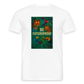 Be future-proof - Men's T-Shirt - white - Front - AI Model Male 178 dark (178cm)