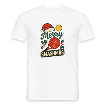 Merry Smashmas Padel Style - T-shirt homme - blanc - Devant - AI Model Male 178 dark (178cm)