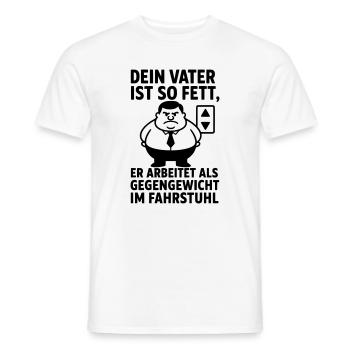 father fat joke obese - Men's T-Shirt - white - Front - AI Model Male 178 dark (178cm)