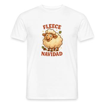 Feliz Navidad Christmas - T-shirt homme - blanc - Devant - AI Model Male 178 dark (178cm)