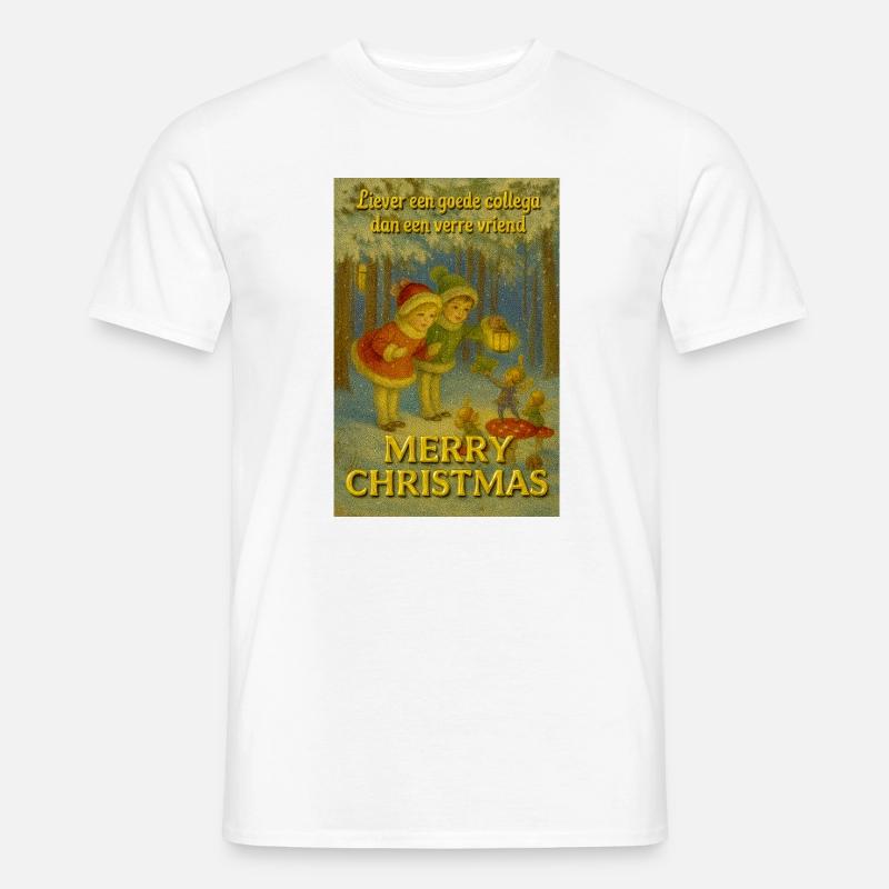 Weihnachtskollektion: Freundschaft über Distanz - Männer T-Shirt - Weiß