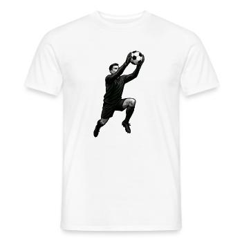 Beachvolleyball Angriff Illustration Monochrom - Männer T-Shirt - Weiß - Vorne - AI Model Male 178 dark (178cm)