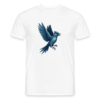 Geometrischer Blauvogel - Männer T-Shirt - Weiß - Vorne - AI Model Male 178 dark (178cm)