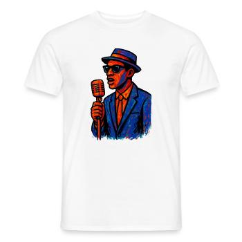 Jazz - Saxophone - Music - Men's T-Shirt - white - Front - AI Model Male 178 dark (178cm)