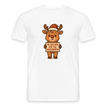Lebkuchenmann Lebkuchen Lebkuchenmänner Geschenk - Männer T-Shirt - Weiß - Vorne - AI Model Male 178 dark (178cm)