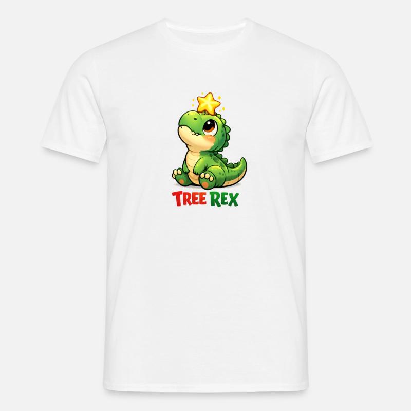 Tree Rex Dino T Rex - Männer T-Shirt - Weiß