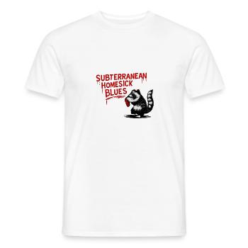 Raccoon Blues - Men's T-Shirt - white - Front - AI Model Male 178 dark (178cm)