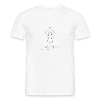 Silhouette zen de la posture de yoga - T-shirt homme - blanc - Devant - AI Model Male 178 dark (178cm)