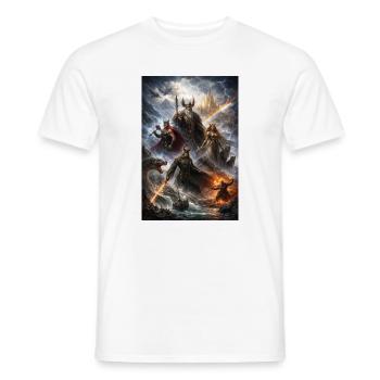 Norse War of the Gods - Men's T-Shirt - white - Front - AI Model Male 178 dark (178cm)