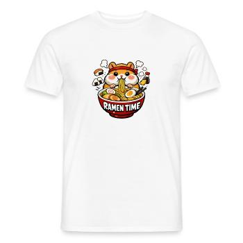 Ramen hamster kawaii - Men's T-Shirt - white - Front - AI Model Male 178 dark (178cm)