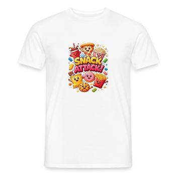 Snack Attack! Colorful snack heroes - Men's T-Shirt - white - Front - AI Model Male 178 dark (178cm)