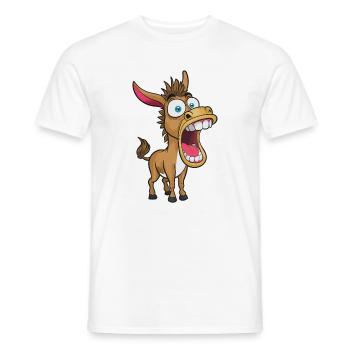 Wild donkey with a giant maw - Men's T-Shirt - white - Front - AI Model Male 178 dark (178cm)