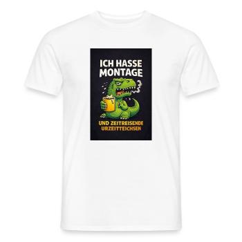 Je déteste les lundis – Primeval Oaks voyageant dans le temps - T-shirt homme - blanc - Devant - AI Model Male 178 dark (178cm)