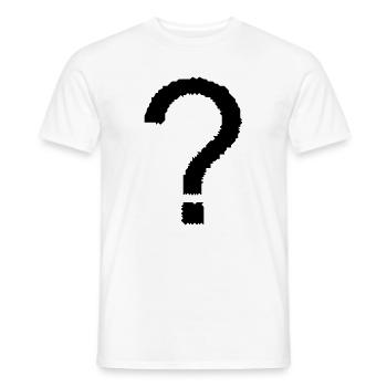 Question mark - Men's T-Shirt - white - Front - AI Model Male 178 dark (178cm)