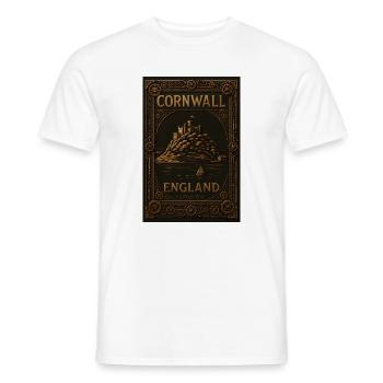 Cornwall England – Steampunk-reiseposter - Männer T-Shirt - Weiß - Vorne - AI Model Male 178 dark (178cm)