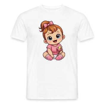 Baby girl - Men's T-Shirt - white - Front - AI Model Male 178 dark (178cm)