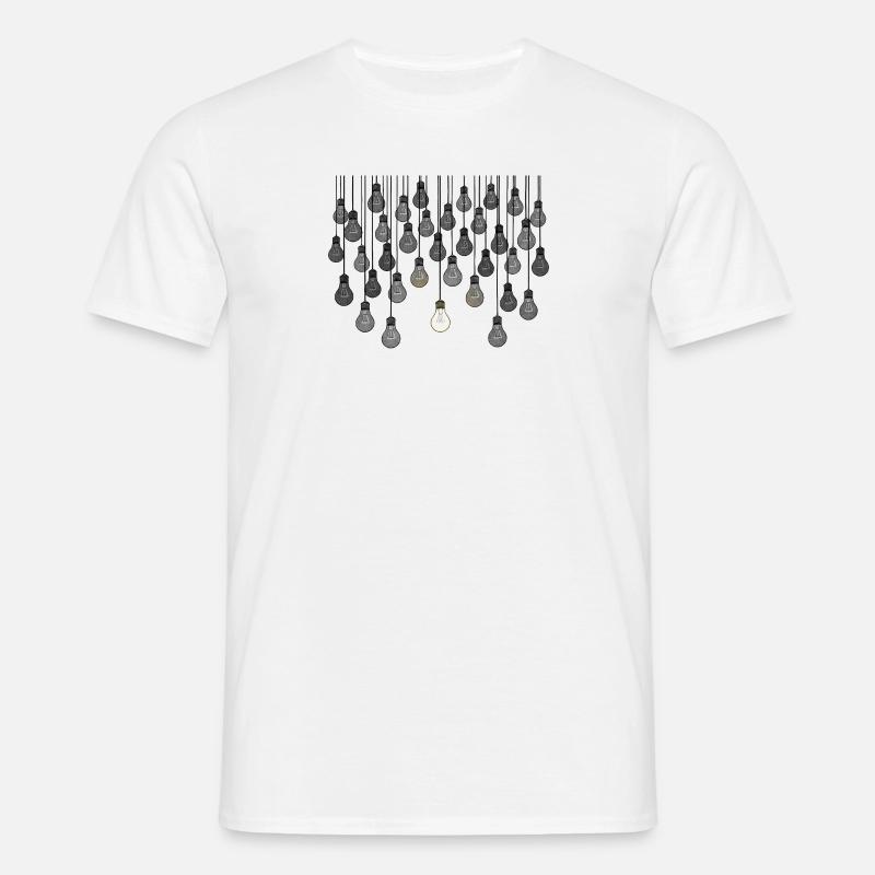 Graues Glühbirnen-Array mit einzigartiger Helligkeit - Männer T-Shirt - Weiß