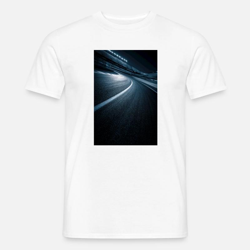 Neonkurve Mitternachtsstraße - Männer T-Shirt - Weiß