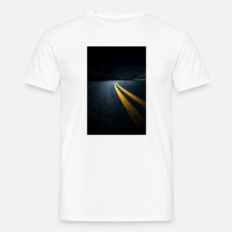 Mitternachtsstraßenperspektive - Männer T-Shirt - Weiß
