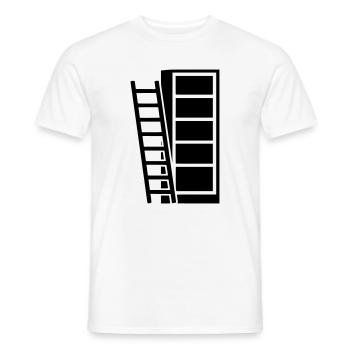 Bibliothèque Head, Bibliothèque - T-shirt homme - blanc - Devant - AI Model Male 178 dark (178cm)