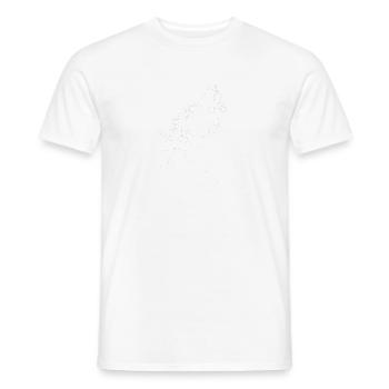 Loup hurlant dans le style vintage - T-shirt homme - blanc - Devant - AI Model Male 178 dark (178cm)