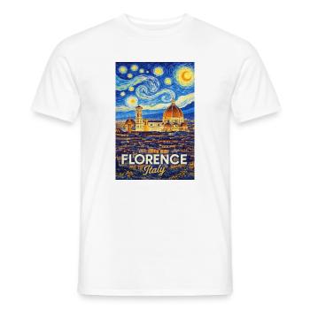 Florence, Italy. - Men's T-Shirt - white - Front - AI Model Male 178 dark (178cm)
