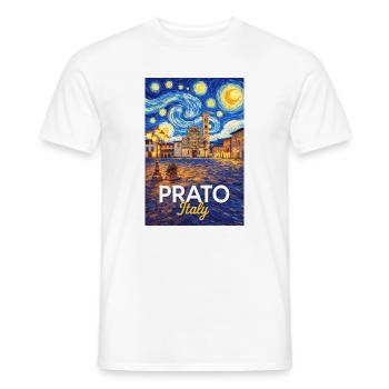 Prato, Italy. - Men's T-Shirt - white - Front - AI Model Male 178 dark (178cm)