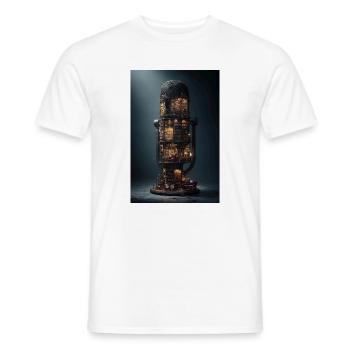 Bibliotheksturm in einer Glaskuppel - Männer T-Shirt - Weiß - Vorne - AI Model Male 178 dark (178cm)