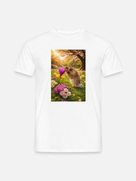 Chico11: Frühlingsanfang mit Blume 2026 - Männer T-Shirt - Weiß