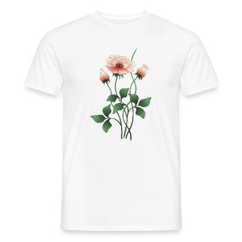 Fleur - T-shirt homme - blanc - Devant - AI Model Male 178 dark (178cm)