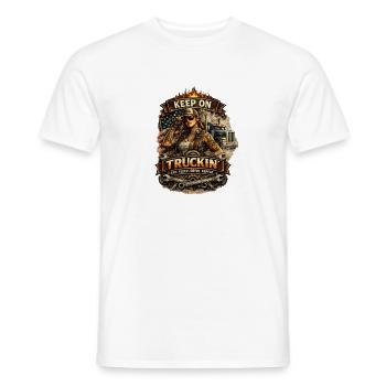 Mach weiter, Truckin - Männer T-Shirt - Weiß - Vorne - AI Model Male 178 dark (178cm)