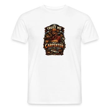 Trust Me I'm a Carpenter - Men's T-Shirt - white - Front - AI Model Male 178 dark (178cm)