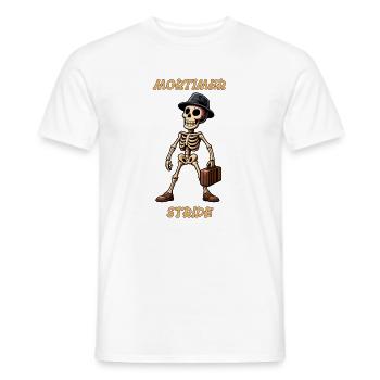 Mortimer Stride Skeleton Internet Animation Star - Men's T-Shirt - white - Front - AI Model Male 178 dark (178cm)