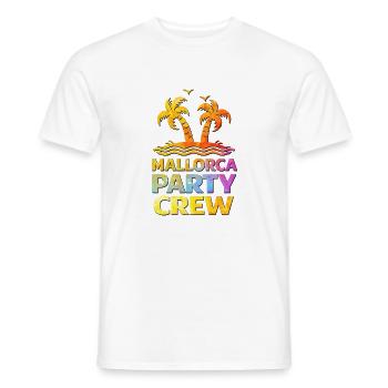 Mallorca Party Crew - Men's T-Shirt - white - Front - AI Model Male 178 dark (178cm)