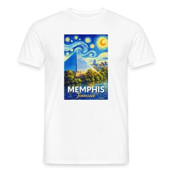 Memphis Tennessee - Men's T-Shirt - white - Front - AI Model Male 178 dark (178cm)