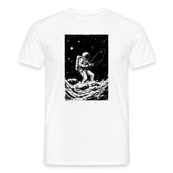 La pêche des astronautes dans l’espace - T-shirt homme - blanc - Devant - AI Model Male 178 dark (178cm)