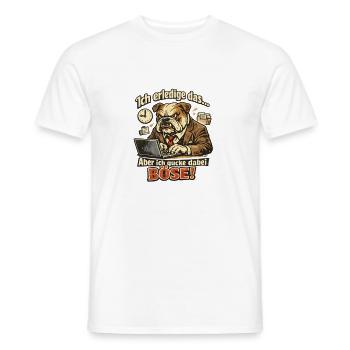 Ich mach das Hund lustiges Büro - Männer T-Shirt - Weiß - Vorne - AI Model Male 178 dark (178cm)
