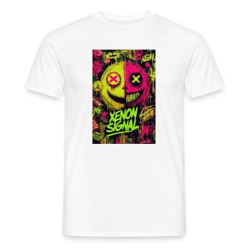 Xenon Signal Graffiti - Men's T-Shirt - white - Front - AI Model Male 178 dark (178cm)
