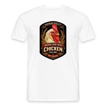 Hahn der Schönste Bauernhof Hühner - Männer T-Shirt - Weiß - Vorne - AI Model Male 178 dark (178cm)