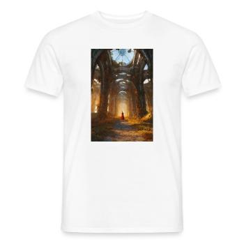 Autumn Ruins Cathedral Walk - Männer T-Shirt - Weiß - Vorne - AI Model Male 178 dark (178cm)