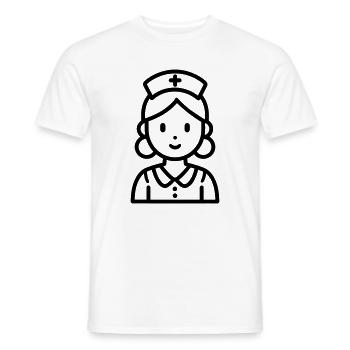 Krankenschwester - Männer T-Shirt - Weiß - Vorne - AI Model Male 178 dark (178cm)