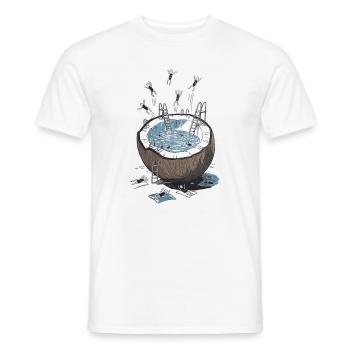 Kokosnusspool Sprungparty - Männer T-Shirt - Weiß - Vorne - AI Model Male 178 dark (178cm)